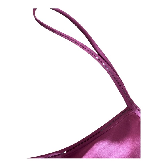 NWT St. John Evening Red Clay Silk w Embellished Trim Cami Top Sz L - Picture 4 of 8